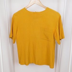 Vintage Golden Boxy Lightweight Blouse